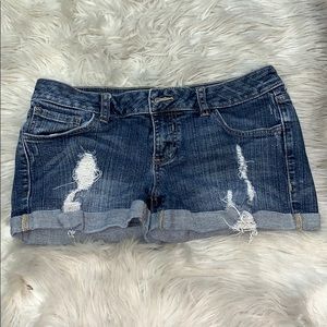 Ripped Jean Shorts